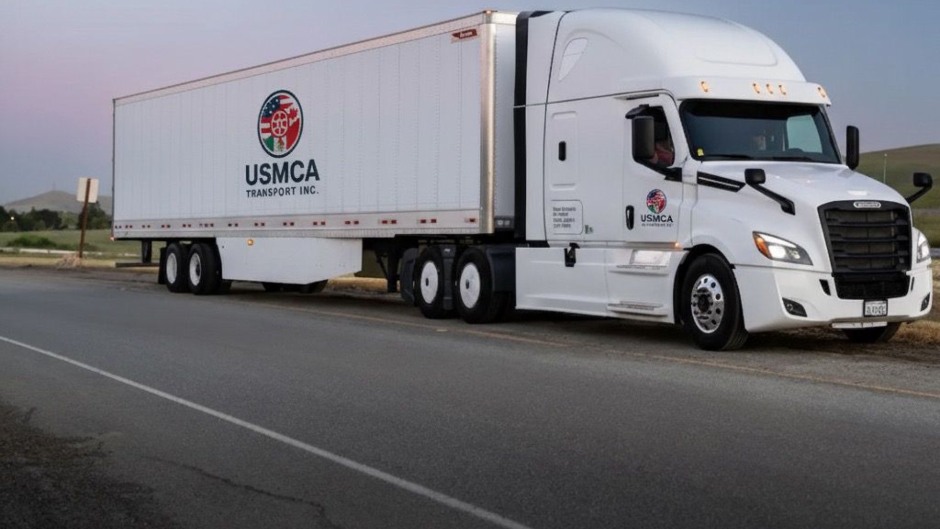 Reefer truck transporting goods across USA